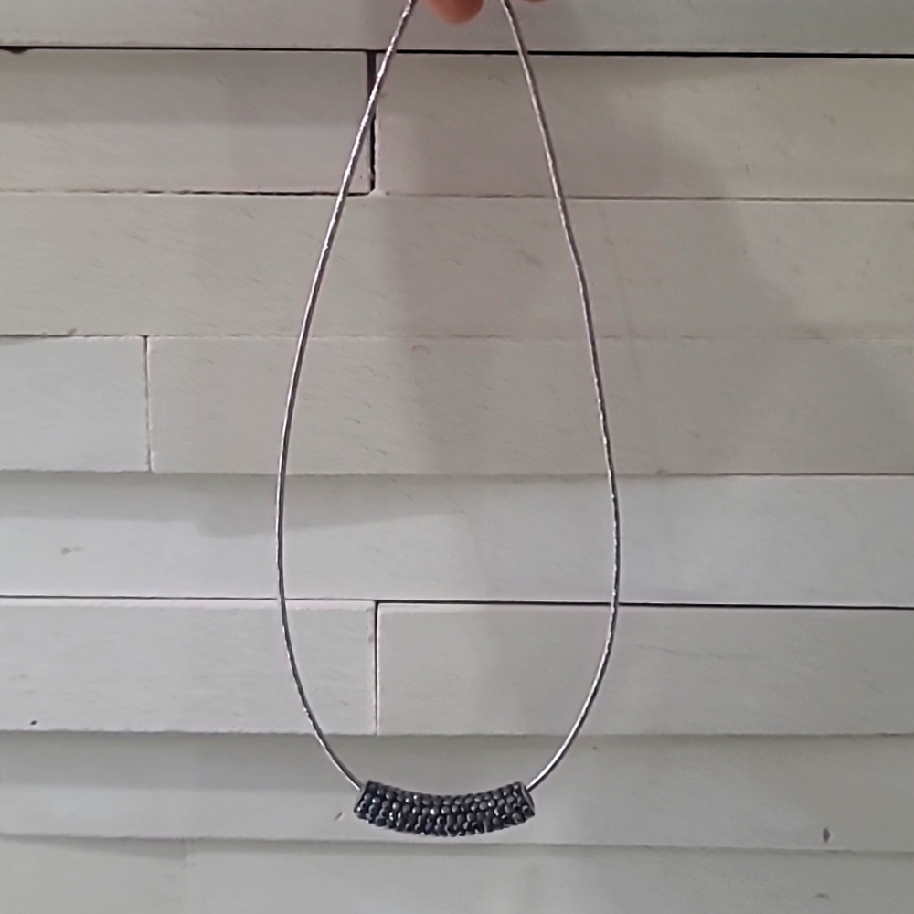 Sparkly silver necklace